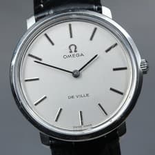 [EXC+5] Vintage OMEGA De Ville Tool. 104 Silver 33mm Men's Manual Watch JP #146
