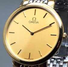 Serviced [Near MINT-] Omega De Ville Cal.1378 Gold Quartz Men’s Watch JAPAN