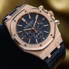 Audemars Piguet Royal Oak Chronograph 41mm Rose Gold 26320OR Black Dial Full Set