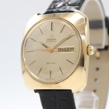 New Belt [NEAR MINT] OMEGA De Ville TOOL 106 Gold Dial AT Men's From JAPAN Y872
