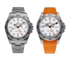 Rolex Explorer II 42mm White Polar Dial Orange RubberB 216570 - 2014