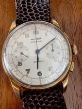 Vintage Swiss Chronograph ‘Metric’ Telemeter Dial – Chronographe Suisse Style