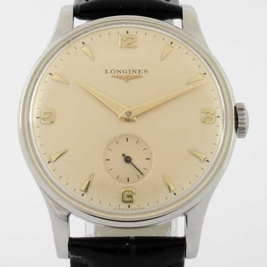 NO TARIFFS LONGINES 1951' MANUAL WIND CLASSIC VINTAGE GENTS WATCH WORKING WELL