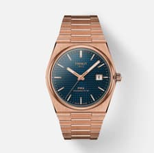 Tissot PRX 40mm Powermatic Blue Dial Rose Gold Mens Watch T137.407.33.041.00