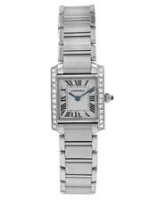 Cartier Tank Francaise 2384 Diamonds Steel 20MM Ladies Quartz Watch