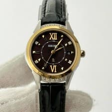 SEIKO Lukia 1B22-0CL Chocolate Radio Controlled Solar Watch from Japan Working
