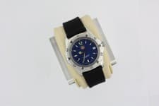 TAG Heuer WK1113 Mens Blue 2000 Series Professional Quartz Watch Black Rubber