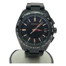 SEIKO Men s Watch Radio Solar BRIGHTZ Brightz All Black Date 7B27 0AC0 Slight Sc