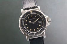 [N MINT] Tiffany & Co Diver watch L0710 Date Black Dial 32mm Qz Woman's Watch JP