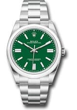 Rolex Oyster Perpetual 41 Green Index Dial on Oyster 124300