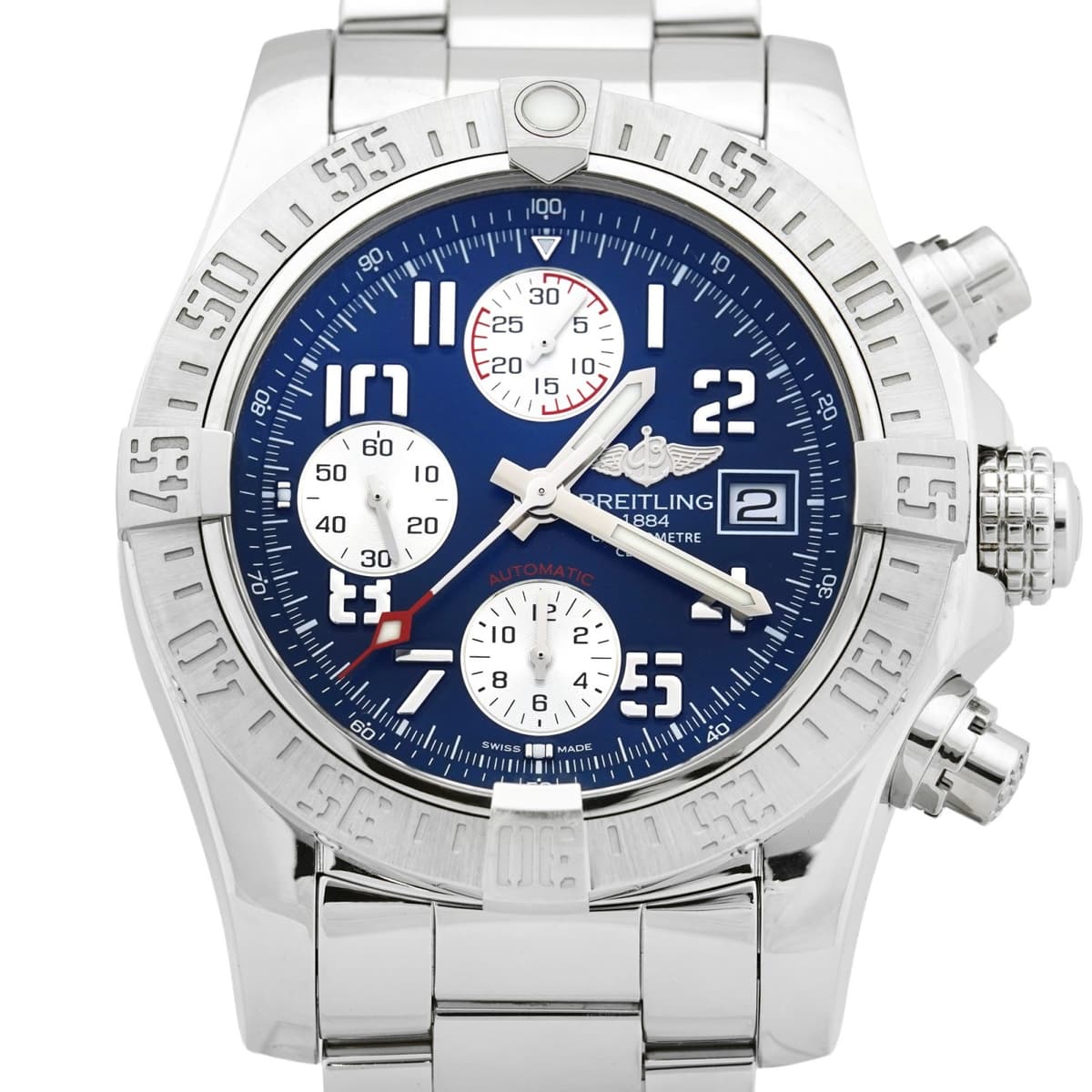 BREITLING Avenger 2 A1338111/C870 A13381 Automatic Blue Dial Men Warranty