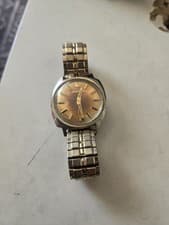 Vintage Bulova Accutron Waterproof Men's Stainless Steel Wristwatch Brown Dial