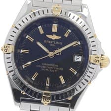 BREITLING Wings B10350 Date Black Dial Automatic Boy's Watch_952650