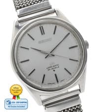Vintage [NEAR MINT] Seiko Lord Matic 5601-9000 Silver Dial AT Mens Watch Japan