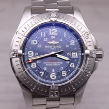 Breitling Colt Chronometre Mens 41mm Steel Quartz Divers Watch FULL SET A74380