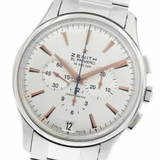 ZENITH WATCH 03.2110.400 EL PRIMERO CAPTAIN CHRONOGRAPH AUTOMATIC SILVER MEN'S