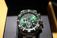 EDOX Chronoffshore 1 Quartz Watch 10221 Chronograph 45mm Green Dial