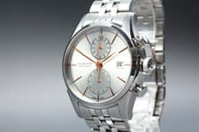 [N MINT] HAMILTON Jazzmaster H324161 42mm Silver Dial Chronograph AT Men's Watch