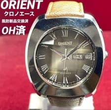 ORIENT Chronoace Automatic Watch OH Service New Cut Glass 1970s Vintage