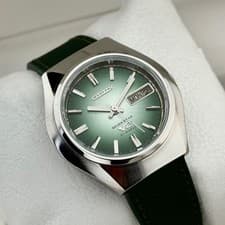 Citizen Seven Star V2 Automatic Green Dial Day-Date Vintage Mens Watch 4-385152Y