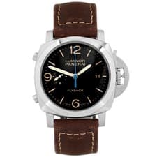 Panerai Luminor 1950 3 Days Flyback Steel Black Dial 44mm PAM00524 Full Set