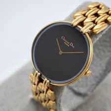 Christian Dior Black Moon Gold Dial Quartz Ladies Watch Extra Links