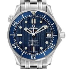 Omega Seamaster Midsize 36 Steel Blue Dial Mens Watch 2222.80.00 Card