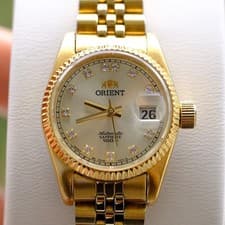 ORIENT President daydate Automatic Gold Beautiful Women