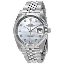 Rolex Oyster Perpetual Datejust White MOP Diamond Dial Men's Watch 126334MDJ