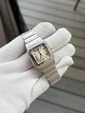 Cartier Santos Automatic 29mm Stainless Steel Guilloche 2319 Watch w/ Box & Book