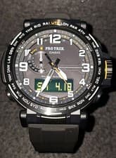Casio Pro Trek Men's Tough Solar Triple Sensor Atomic 52mm Watch PRW6600Y-1A9