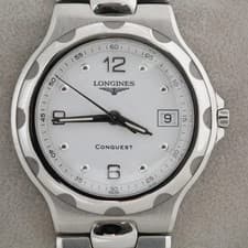 Longines Conquest White Dial Quartz Watch Official