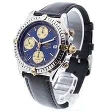 BREITLING CHRONOMAT B13048 40mm SS/YG Blue Dial Automatic Chronograph Date #C521