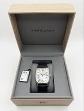 Hamilton Boulton Mechanical Black Leather Men's Watch H13519711 - Mint Condition