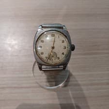Longines Stainless Steel Watch Manual Winding Small Seconds Antique