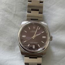 Rolex Oyster Perpetual Brown Dial Chronometer Stainless Steel Bracelet Watch