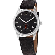 Nomos Club Campus Black Dial Black Leather Men's Watch 736
