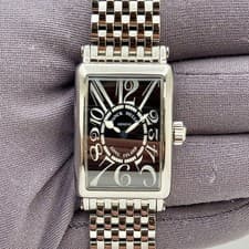 Franck Muller Long Island 23mm Steel Quartz Black Dial Ladies Watch 902QZ