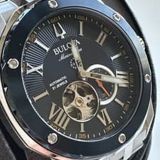 Bulova Men's Marine Star Automatic Silver Stainless Steel Watch 44 MM 98A302