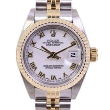 ROLEX Datejust Automatic Watch 69173 18K Yellow Gold/Stainless Steel White