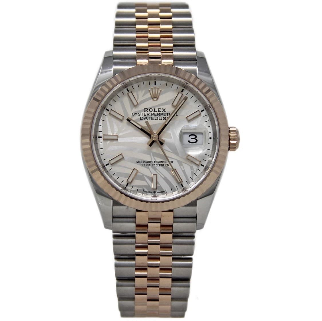 Rolex New Datejust 36mm 126231 Steel Gold Silver Palm 2022 Box/Paper
