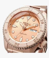 Seiko 5 Sports SBSA064 Automatic Watch Men’s 40mm Pink Gold Japan Used