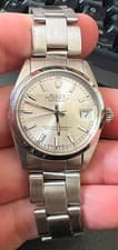 Rolex Midsize Stainless Steel Datejust 6824 31MM Oyster Perpetual Silver Dial