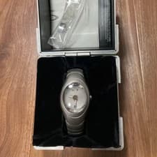 OAKLEY Time Bomb Icon Matte Silver Stainless Steel White Dial Men's Watch Boxed