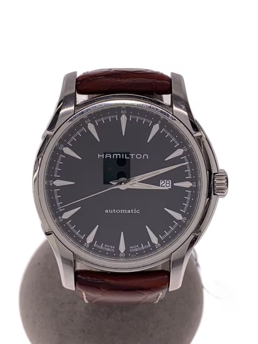 HAMILTON Jazzmaster Viewmatic Automatic Watch Analog Leather Brown H327150
