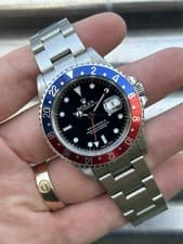 2000 Rolex GMT-Master II Pepsi 40mm 16710 Box and Papers