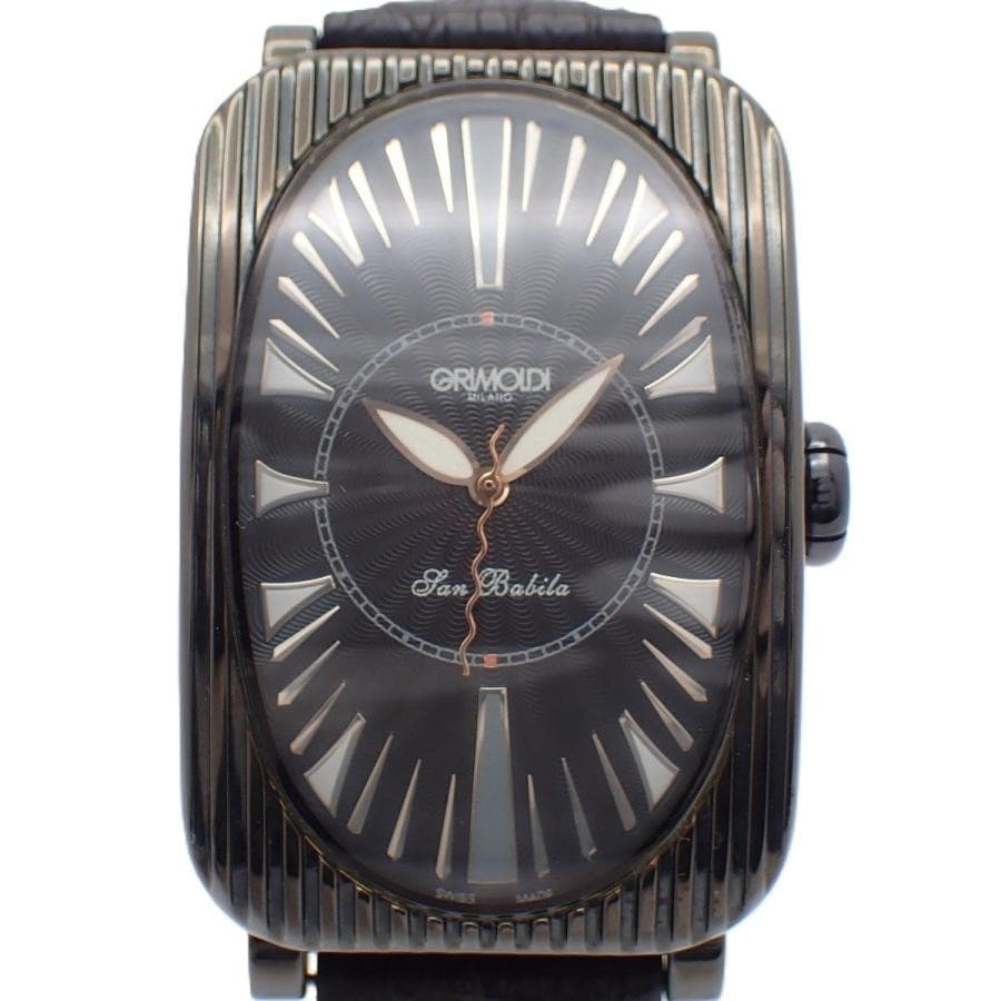 GRIMOLDI SAN BABILA 485 Automatic Black Dial Leather Men's Watch