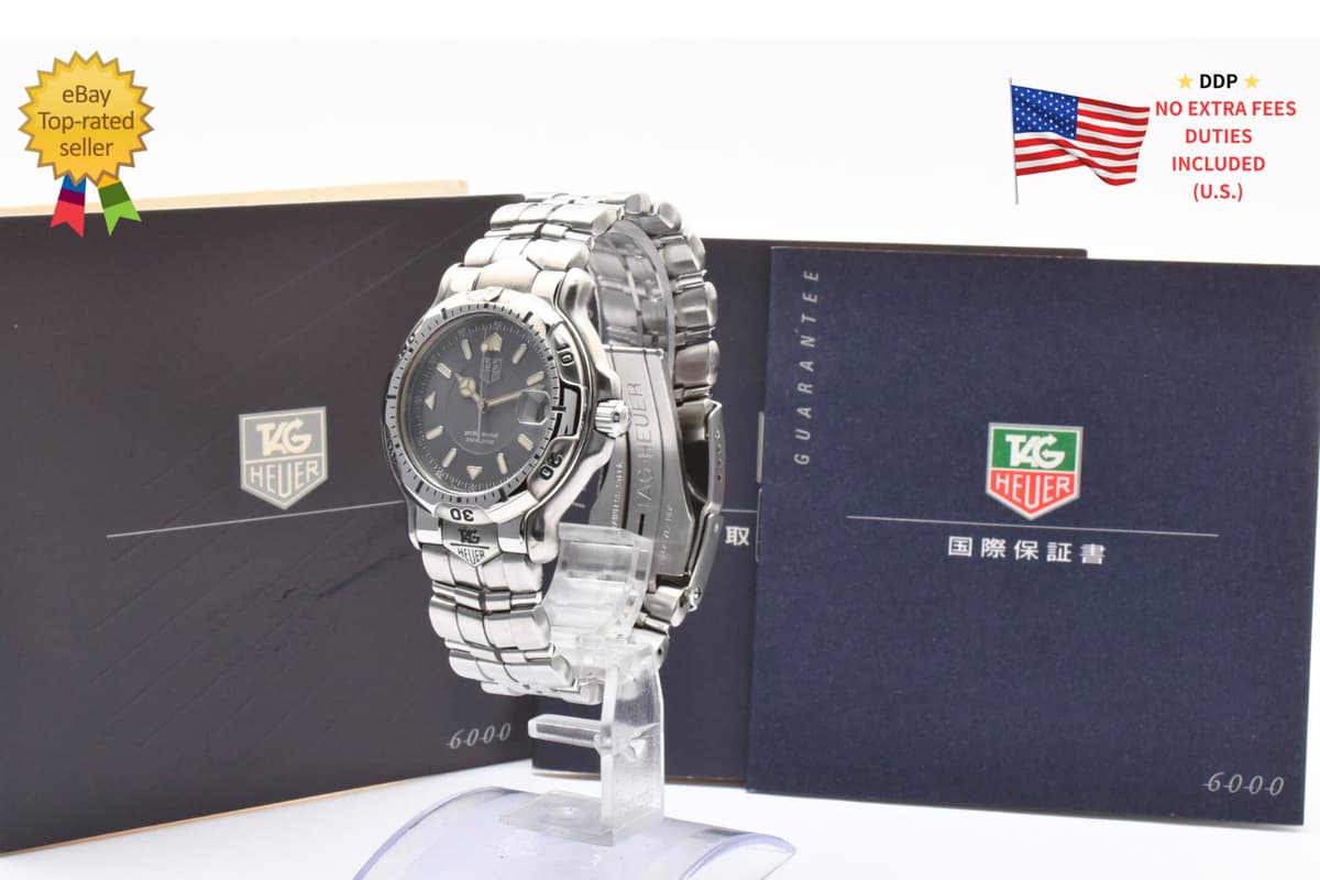 ▶[N MINT] TAG HEUER 6000 Series WH1112-K1 37mm Quartz Men's Watch Gray Dial Date