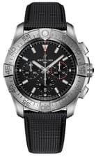 Breitling Super Avenger B01 46mm Black Dial Leather Men's Watch EB0148101B1X1