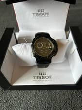 Tissot T-Race T048417A Men's Black PVD Chronograph Watch Black